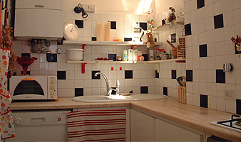 the kitchen